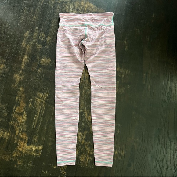Women’s Lululemon Wunder Under Pant III Luxtreme Leggings Pink Cyber Stripe 8 - Picture 4 of 7